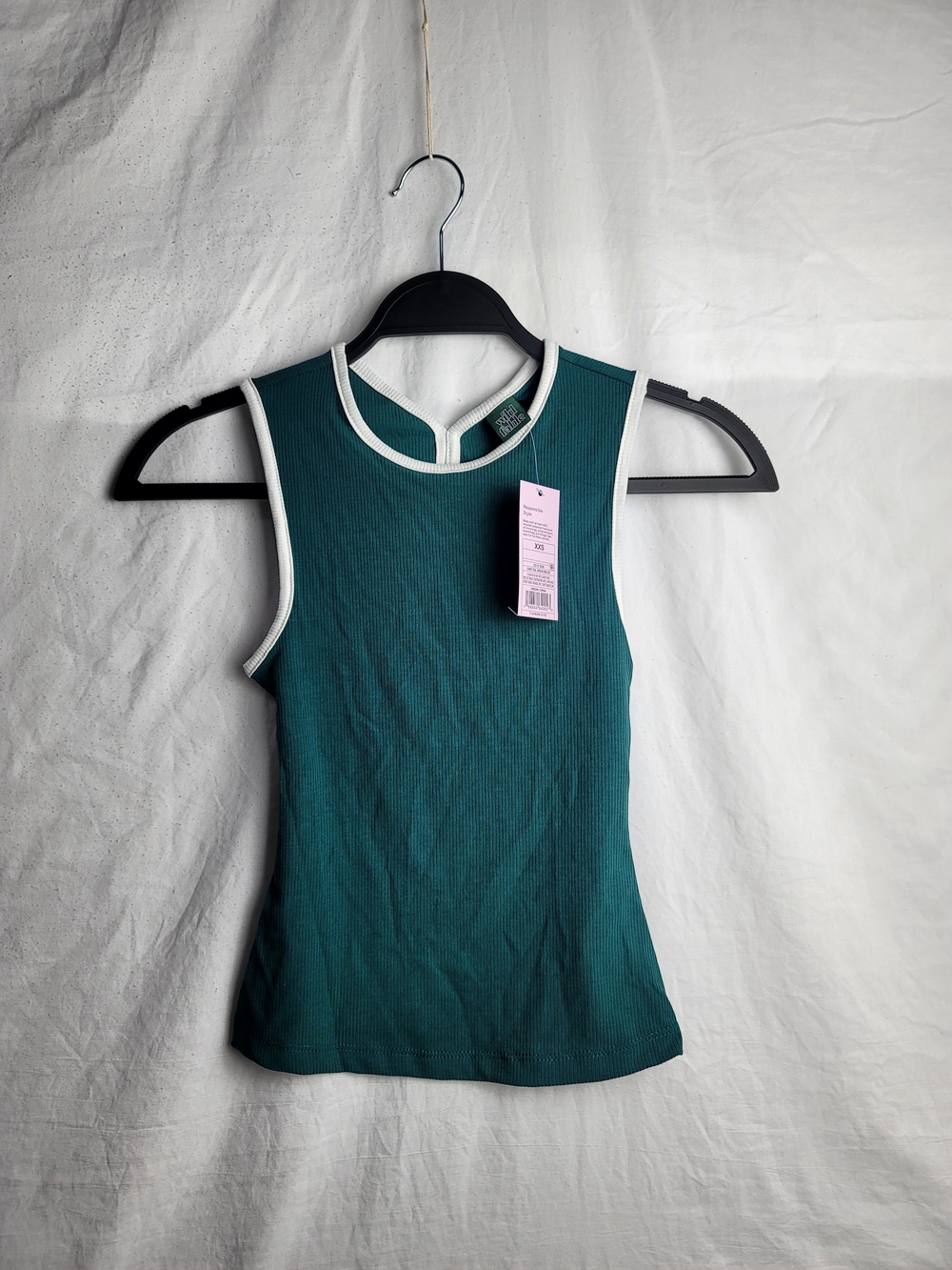 wild fable Teal Tank Top with White Trim
